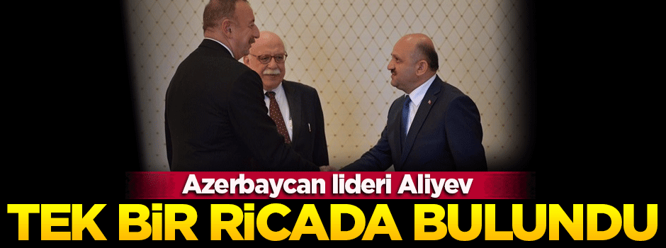 Aliyev tek bir ricada bulundu!