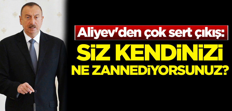 Aliyev'den çok sert çıkış: Siz kendinizi ne zannediyorsunuz?