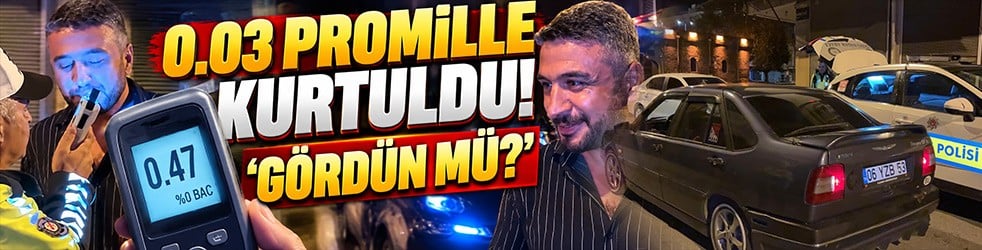 Alkolmetreye kilitlendi! Sonucu görünce polise dönüp böyle seslendi: Kurtuldum, gördün mü?