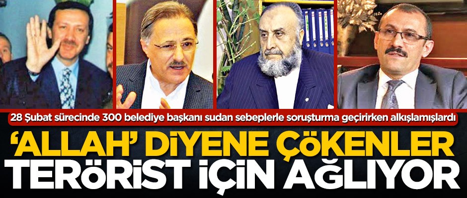 ‘Allah’ diyene çökenler terörist için ağlıyor