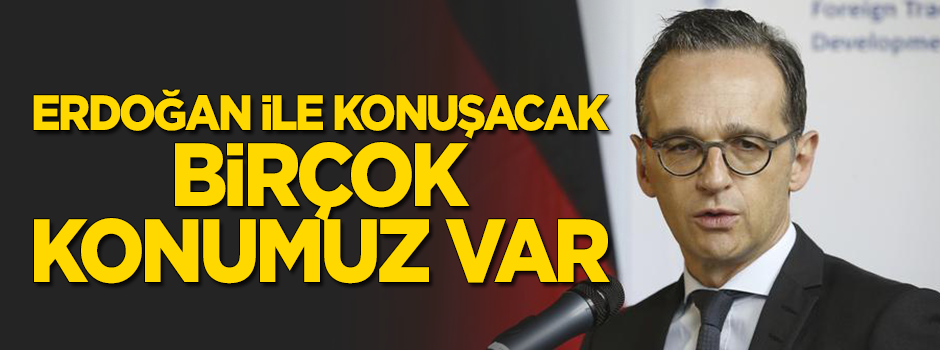 Alman bakan: Erdoğan ile görüşecek birçok konumuz var