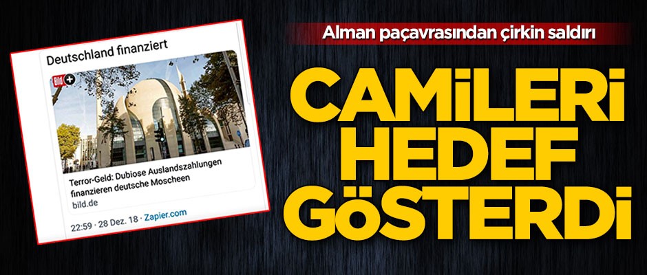 Alman paçavrasından camileri hedef alan çirkin saldırı!