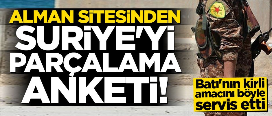 Rus sitesinden Suriye'yi parçalama anketi