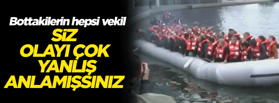 Alman vekiller bota binip selfie çektirdi