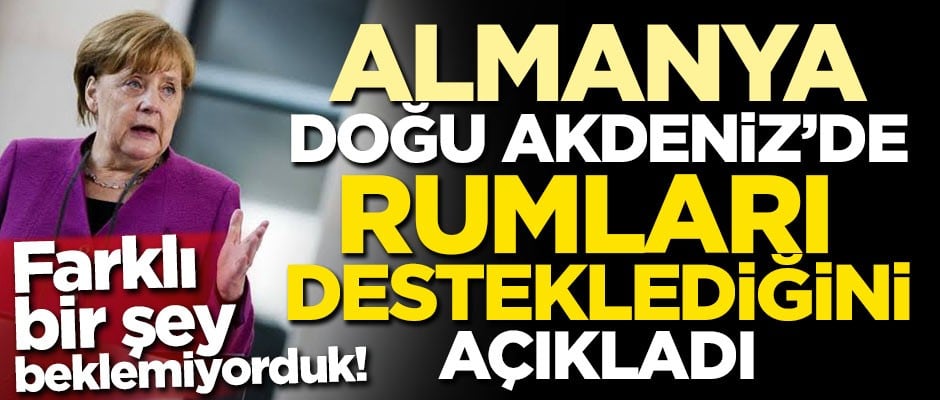 Almanlar Doğu Akdeniz'de Rumları desteklediğini açıkladı
