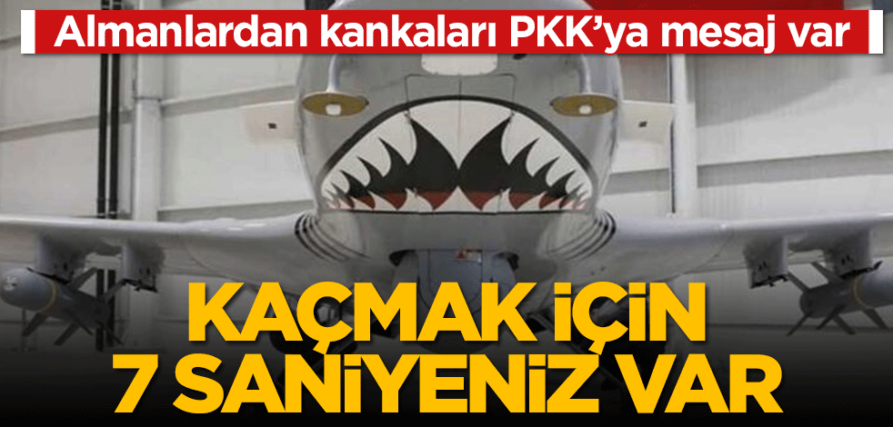 Almanlardan kankaları PKK'ya mesaj var: Kaçmak için 7 saniyeniz var