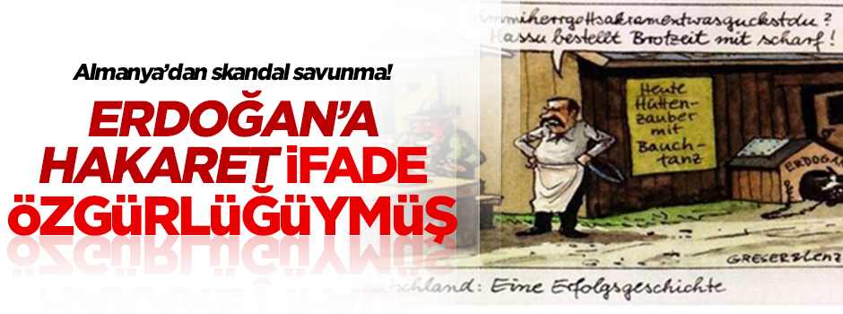 Almanya o skandal karikatürü savundu!