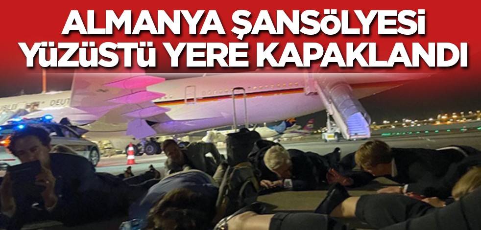 Almanya Şansölyesi yüzüstü yere kapaklandı