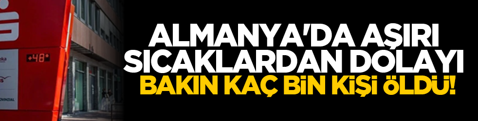 Almanya'da aşırı sıcaklardan dolayı bakın kaç bin kişi öldü!