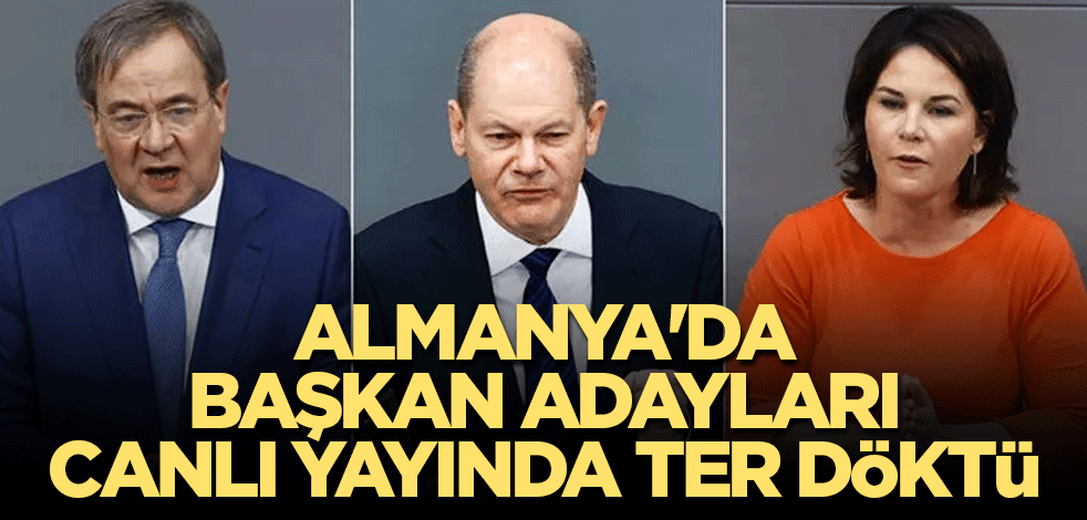 Almanya'da Başkan adayları canlı yayında ter döktü