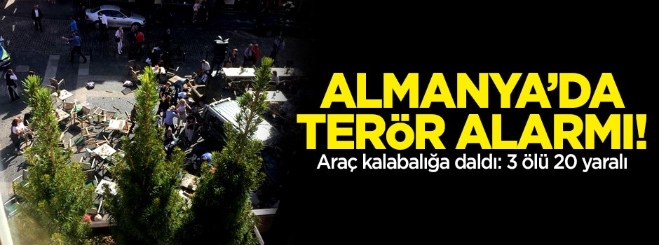 Almanya'da bir araç kalabalığın içine girdi: 3 ölü 20 yaralı