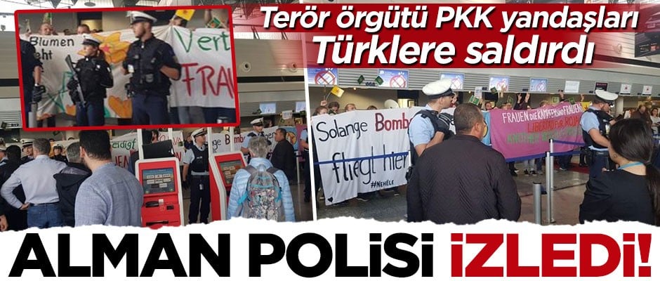 Almanya'da büyük rezalet! Terör yandaşları Türklere saldırdı