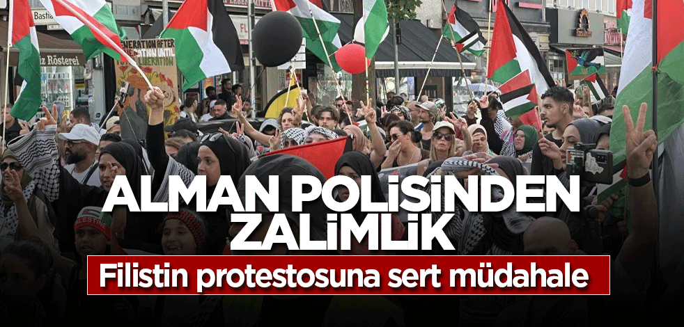 Almanya'da skandal! Filistin'e destek protestosuna sert müdahale
