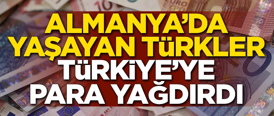 Almanya'da yaşayan Türkler, Türkiye'ye para yağdırdı
