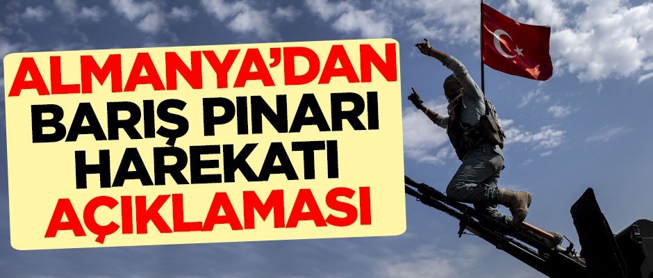 Almanya'dan Barış Pınarı açıklaması