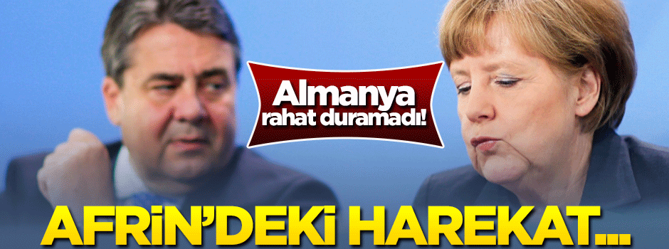 Almanya'dan ilk açıklama! Afrin'deki harekat...