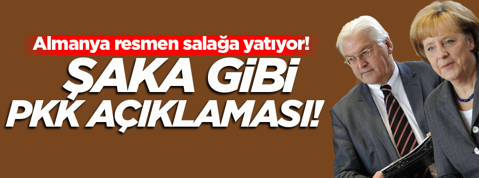 Almanya'dan şaka gibi PKK açıklaması!