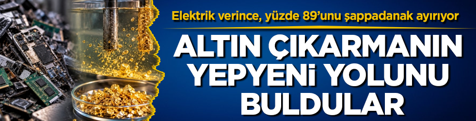 Altın çıkarmanın yepyeni yolunu buldular: Elektrik verince, yüzde 89’unu şappadanak ayırıyor