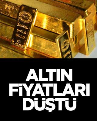 Altın fiyatları düştü
