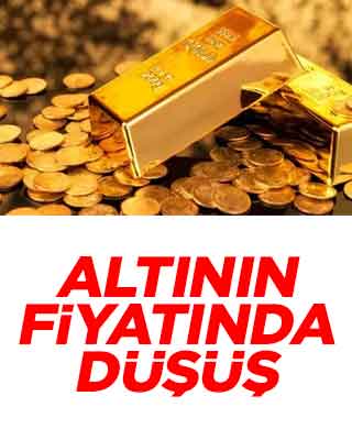Altının fiyatında düşüş