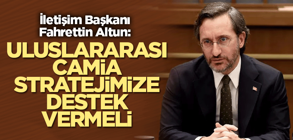 Altun: Uluslararası camia stratejimize destek vermeli