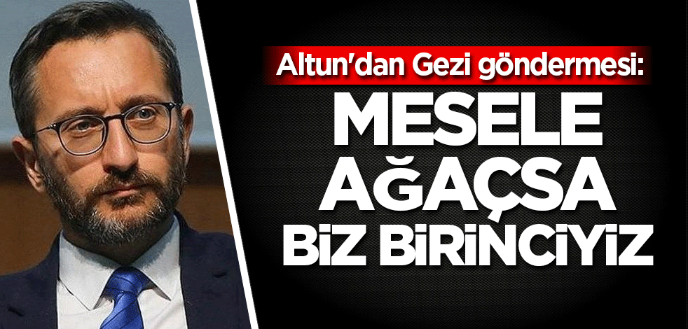 Altun'dan Gezi göndermesi: Mesele ağaçsa biz birinciyiz