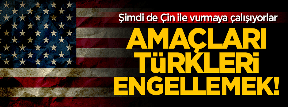 'Amaçları Türkleri engellemek'