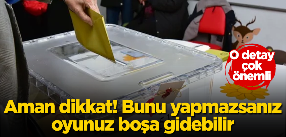 Aman dikkat! Bunu yapmazsanız sandığa attığınız oy boşa gidebilir! O detay çok önemli