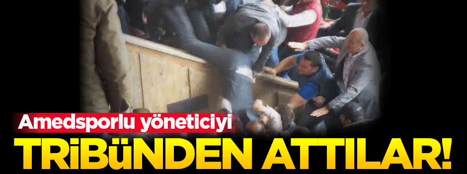 Amedli yöneticiyi tribünden attılar!