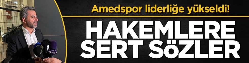 Amedspor liderliğe yükseldi! Hakemlere sert sözler