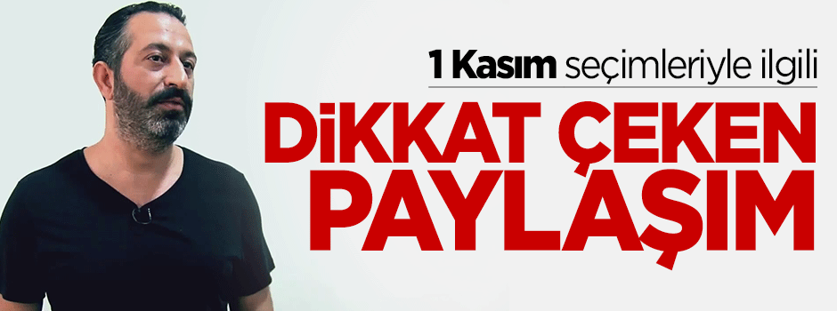 Amerikalı oyuncudan 1 Kasım seçimiyle ilgili paylaşım