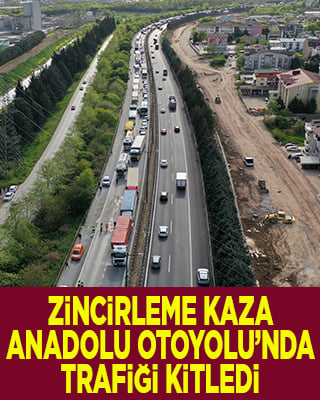Anadolu Otoyolu'nda zincirleme kaza nedeniyle ulaşım aksadı