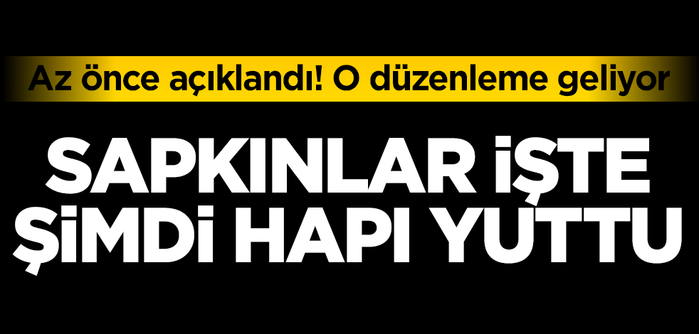 Anayasaya o düzenleme geliyor! Sapkınlar işte şimdi hapı yuttu