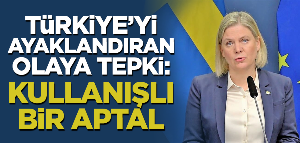Andersson Kur'an-ı Kerim yakılmasına tepki gösterdi: Kullanışlı bir aptal!