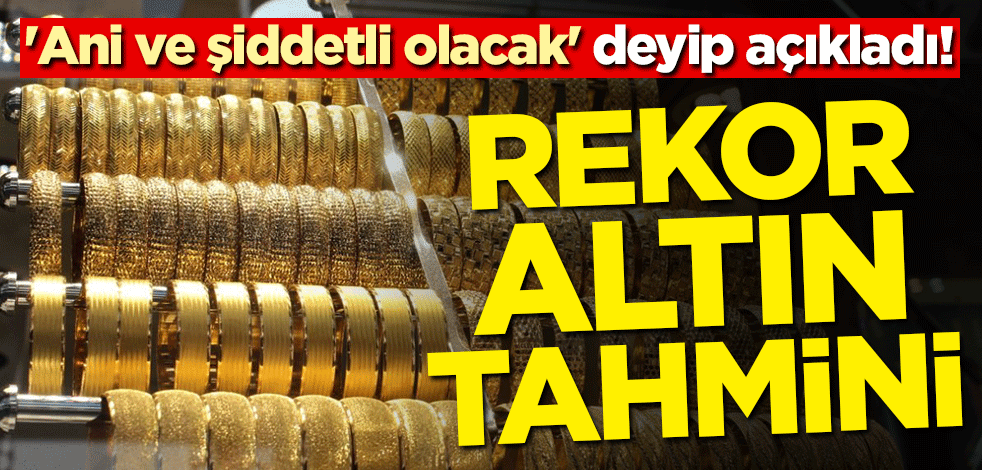 'Ani ve şiddetli olacak' deyip açıkladı! Rekor altın tahmini