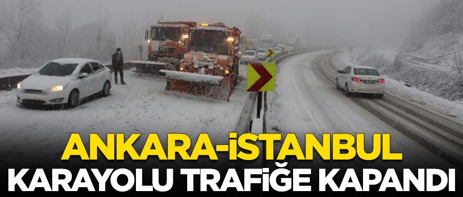 Ankara-İstanbul karayolu trafiğe kapandı