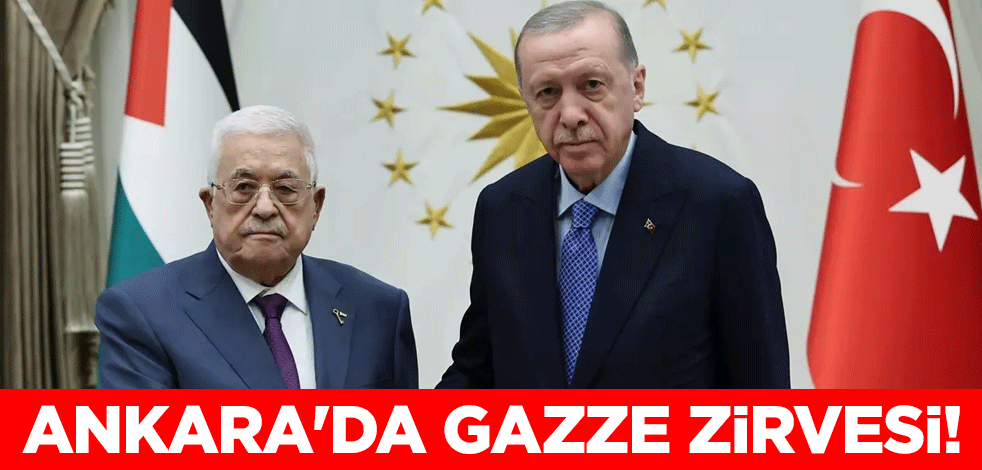 Ankara'da Gazze zirvesi! Cumhurbaşkanı Erdoğan, Mahmud Abbas ile bir araya geldi