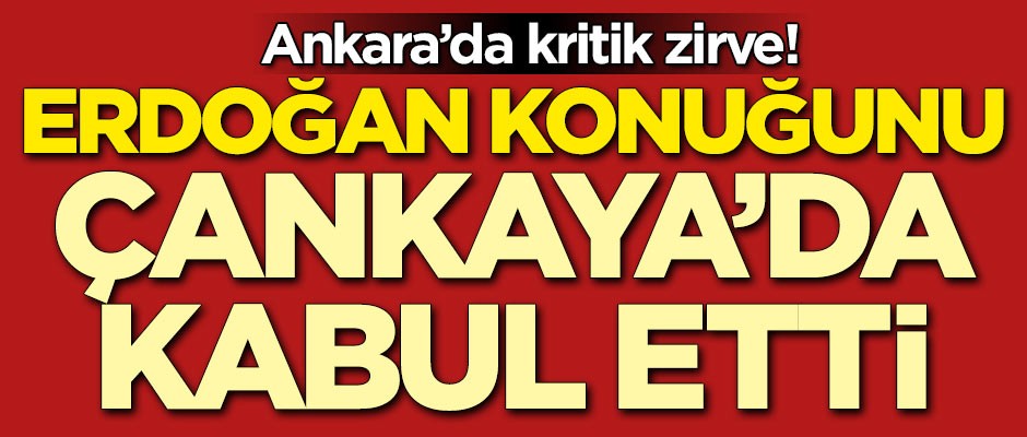 Ankara'da kritik zirve! Erdoğan konuğunu Çankaya'da kabul etti