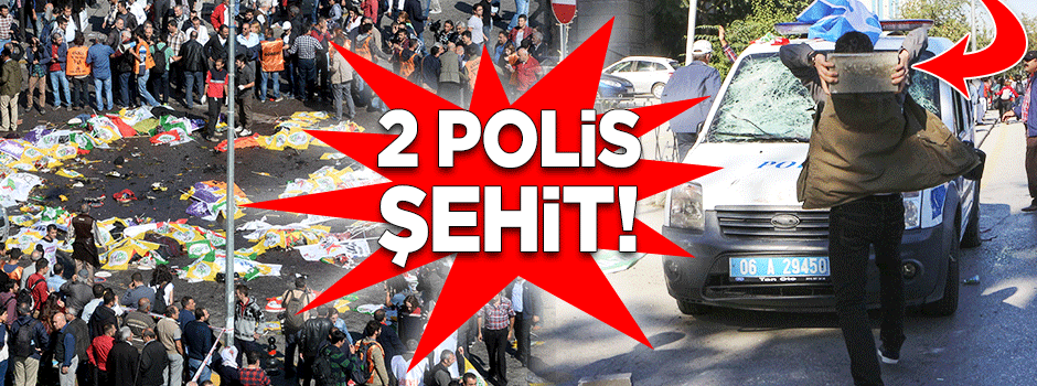 Ankara'daki patlamada 2 polis şehit!