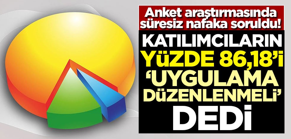Anket araştırmasında süresiz nafaka soruldu! Katılımcıların yüzde 86,18'i 'Uygulama düzenlenmeli" dedi