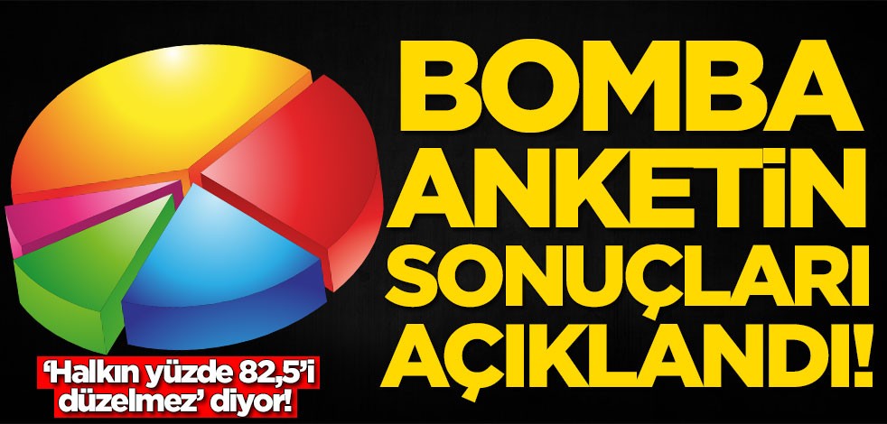Anket sonuçları açıklandı! "'Halkın yüzde 82,5'i düzelmez' diyor"