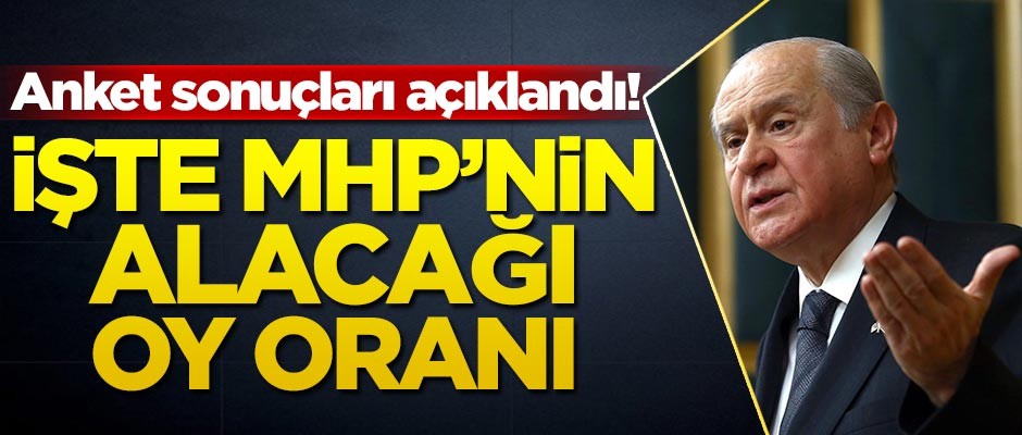 Anket sonuçları açıklandı! İşte MHP'nin alacağı oy oranı