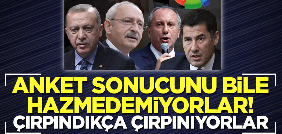 Anket sonucunu bile hazmedemiyorlar! Çırpındıkça çırpınıyorlar