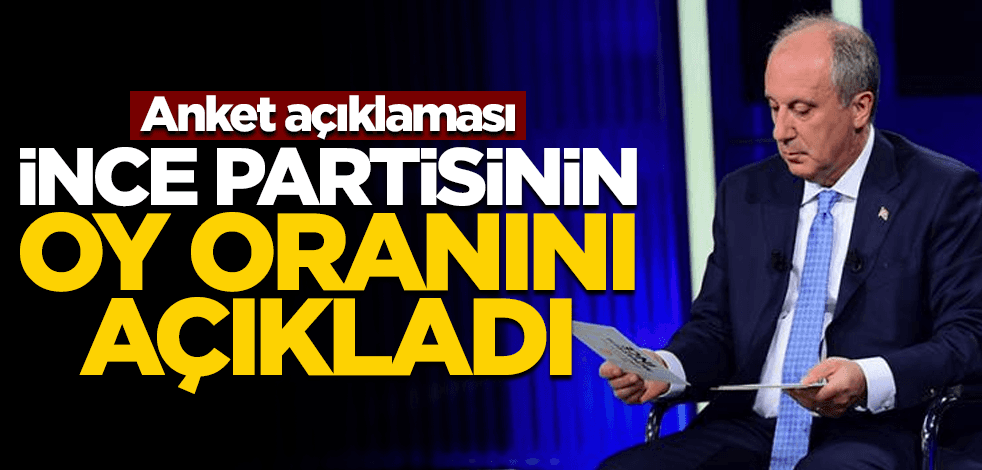 Anketler hakkında konuşan İnce partisinin oy oranını açıkladı