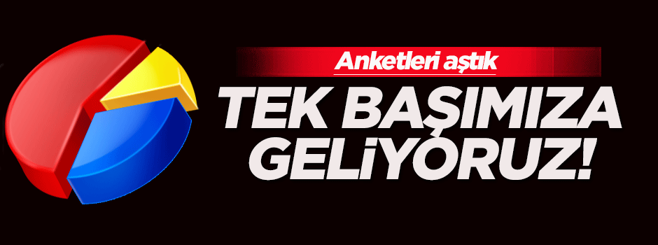 'Anketleri aştık, tek başımıza geliyoruz'