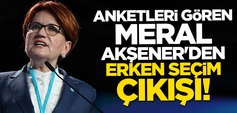 Anketleri gören Meral Akşener'den erken seçim çıkışı