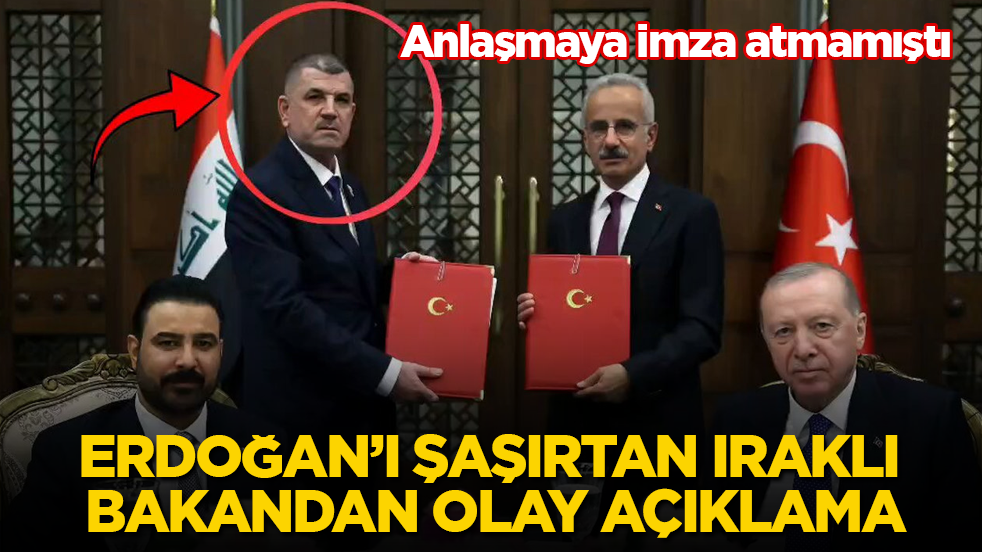 Anlaşmaya imza atmayarak Erdoğan’ı şaşırtmıştı! "İran yanlısı" denilen Iraklı bakandan olay açıklama