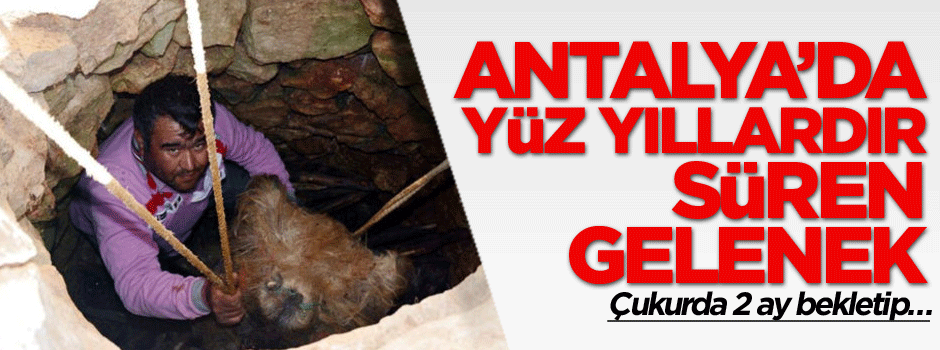 Antalya’da yüzyıllardır süren gelenek, çukurda 2 ay bekletip…