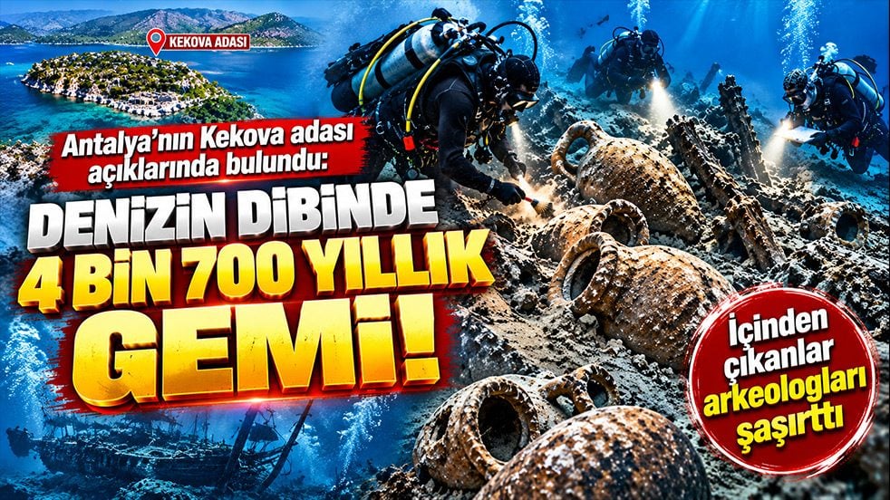 Antalya’nın Kekova adası açıklarında bulundu: Denizin dibinde 4 bin 700 yıllık gemi! İçinden çıkanlar arkeologları şaşırttı