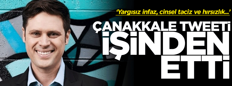 Anzak günündeki tecavüz tweeti işinden etti